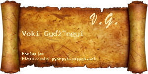 Voki Gyöngyi névjegykártya